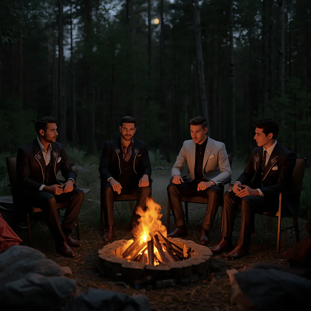 Sartorial Wilderness: Men’s Elegant Western Wear — AI image prompt